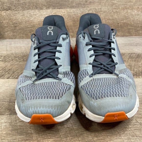 On Running Shoes On Cloud Helion Cloudflyer Running Shoes Gray Orange Mens Size 5 Poshmark